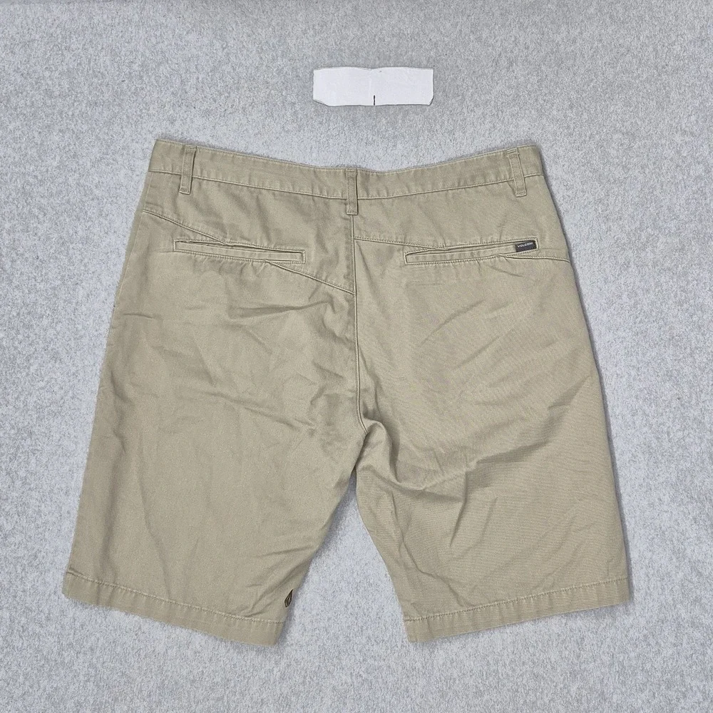 Volcom Men Shorts 36 Khaki Chino Twill Vmonty Short Button 10